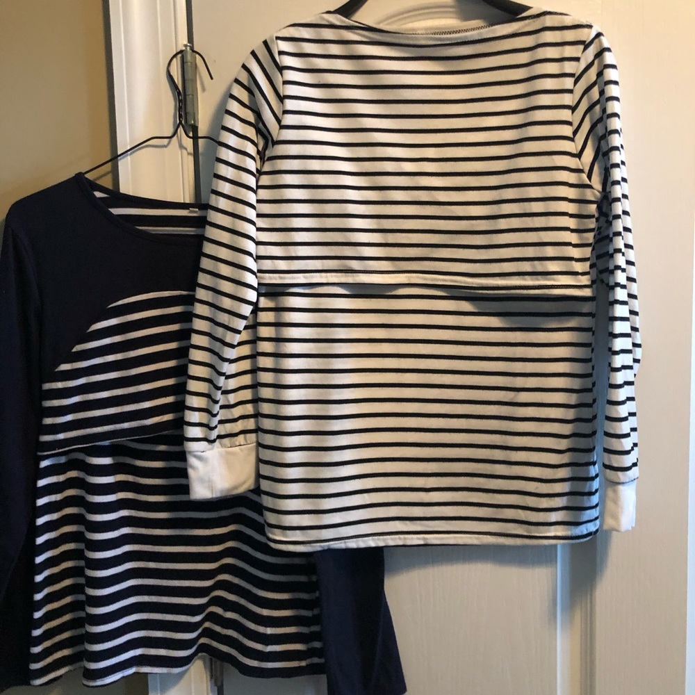 Long sleeve nursing tops